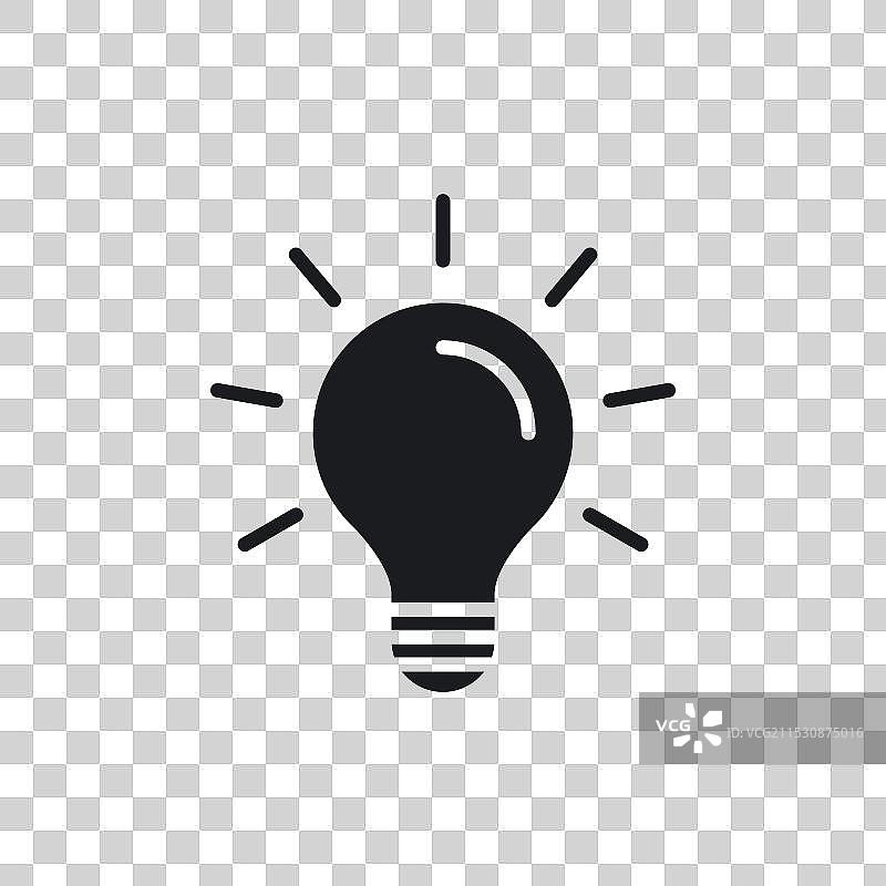 白色背景上的灯泡图标图片素材