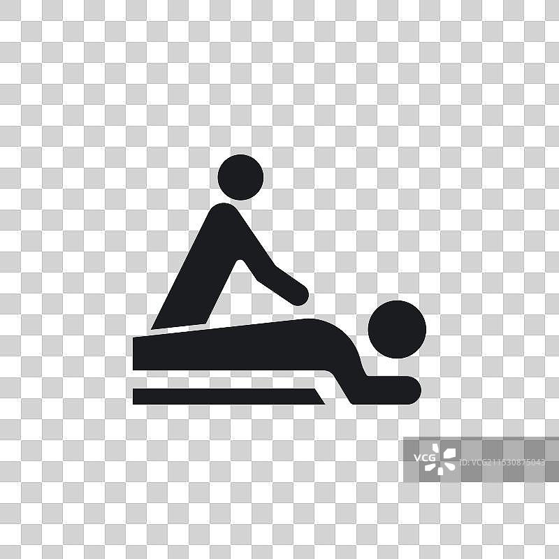 按摩图标，背景为白色图片素材