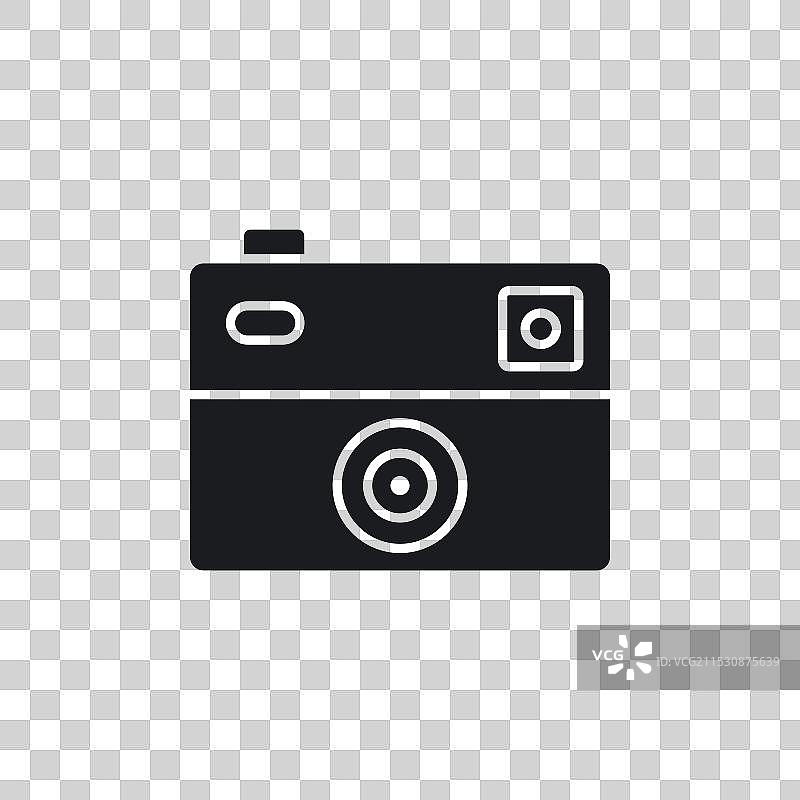 复古相机图标，背景为白色图片素材