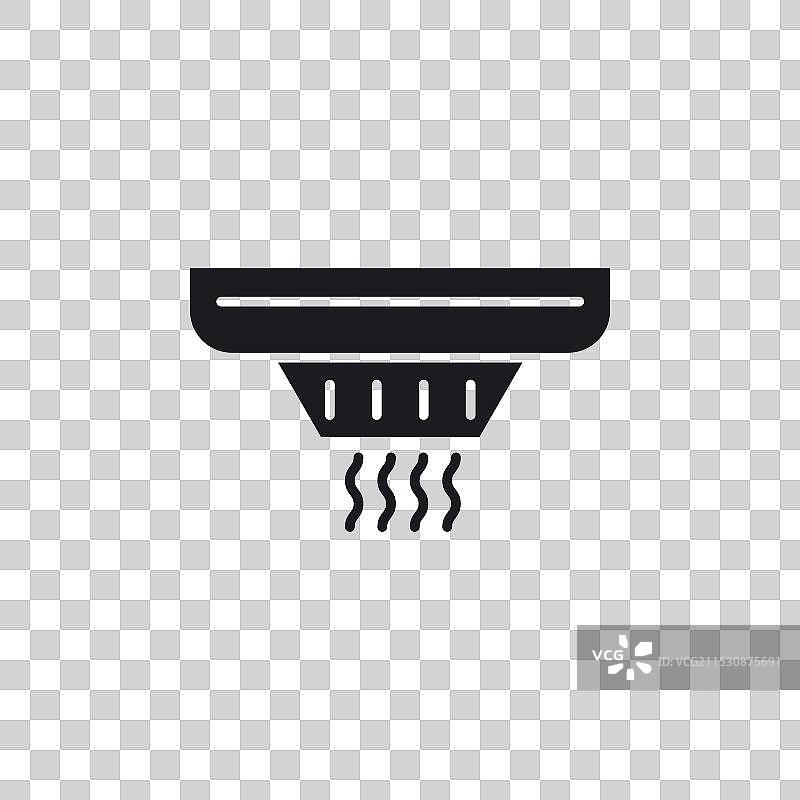 烟雾传感器图标，背景为白色图片素材