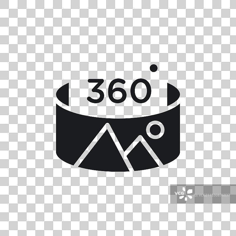 虚拟旅游图标，孤立在白色背景上图片素材