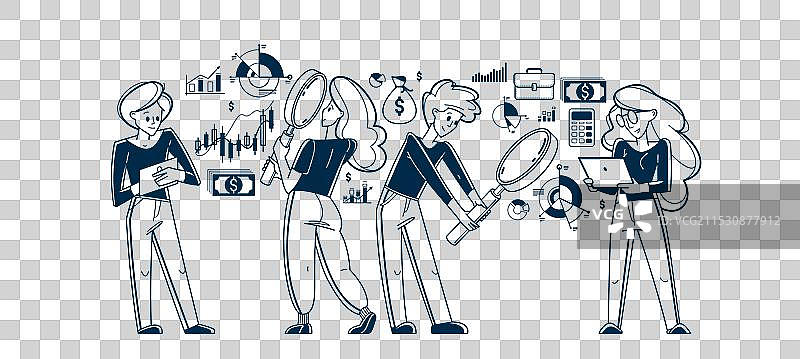 财务分析师对预算进行询问图片素材