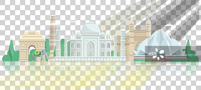 印度建筑天际线海报图片素材