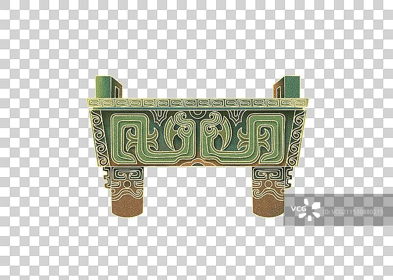 国潮插画 青铜鼎图片素材