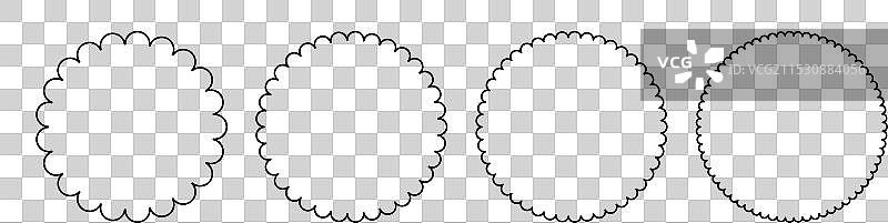 扇贝框是圆形的图片素材