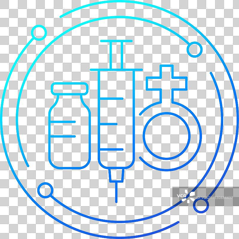 雌激素治疗图标线性设计图片素材