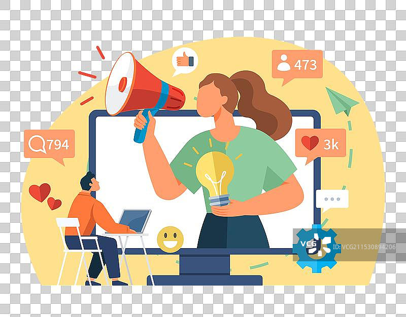 与网红的广告合作图片素材