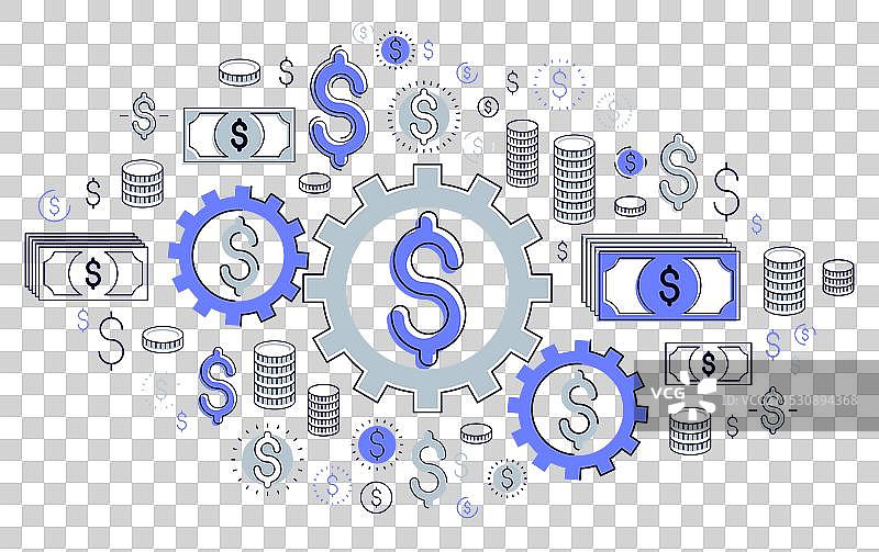 经济系统与商业概念齿轮图片素材