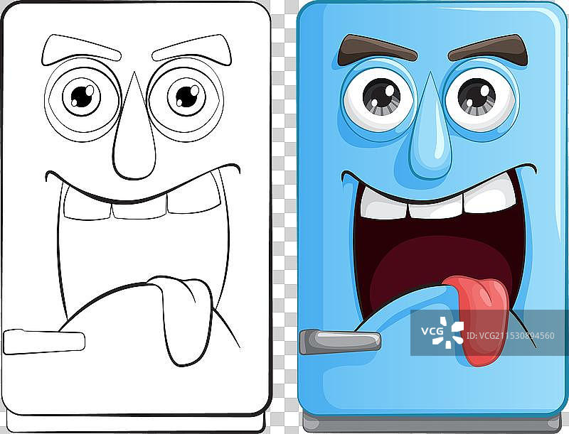 两个表情丰富的动画家电图片素材