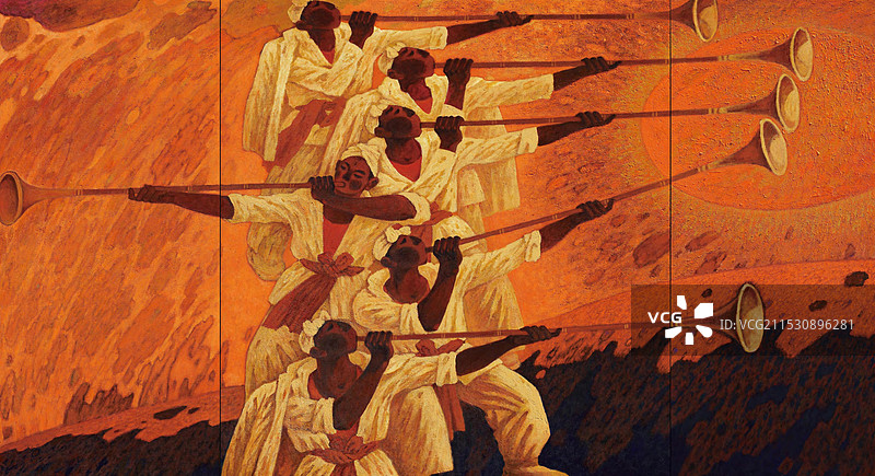 《大地之声》布面丙烯图片素材