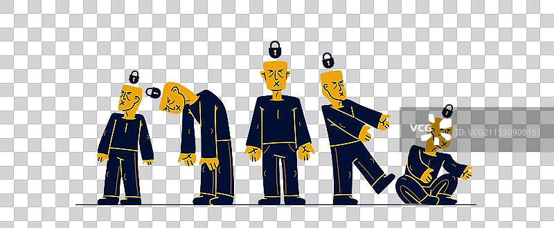 社交僵尸概念矩阵与思想控制图片素材