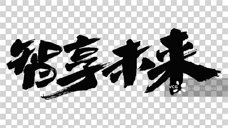 中国手写毛笔字体，智享未来图片素材