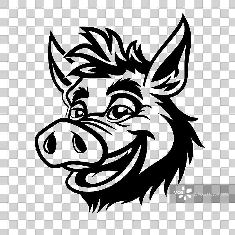 快乐的猪卡通角色图片素材