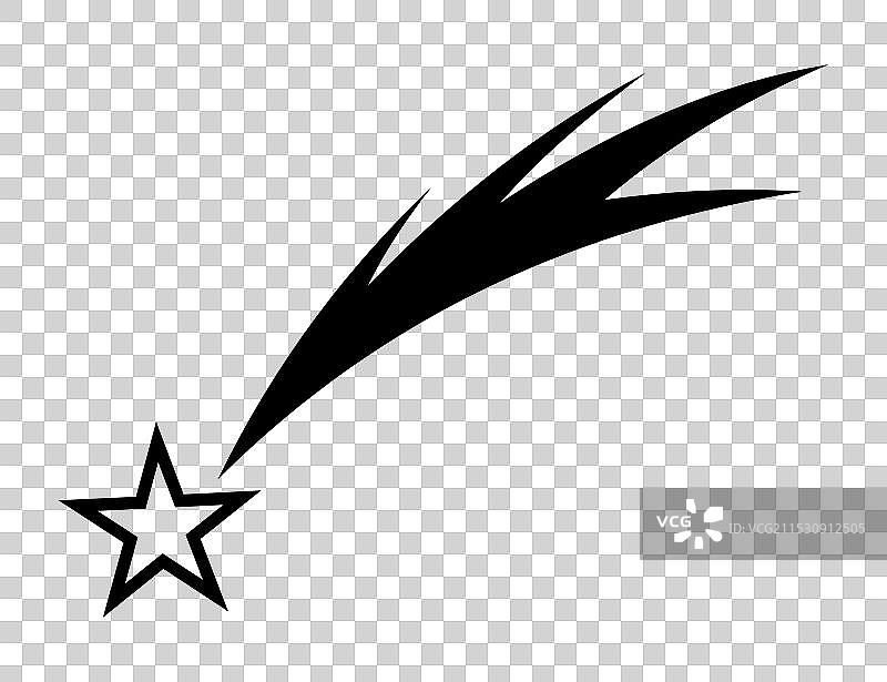 流星图标，坠落的陨石或彗星图片素材