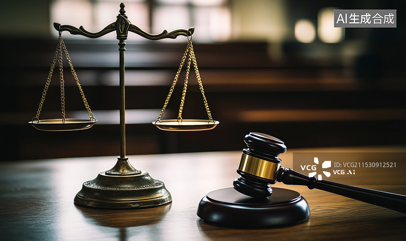 【AI数字艺术】木槌子和天平特写图片素材