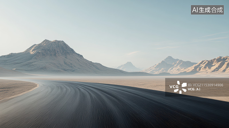 【AI数字艺术】户外自然风光道路-汽车广告背景图图片素材