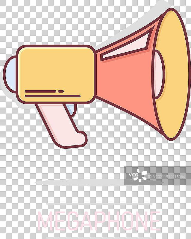漫画风格的扩音器图标图片素材
