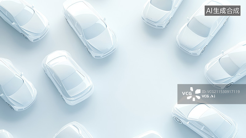 【AI数字艺术】极简白色跑车与流线设计图片素材