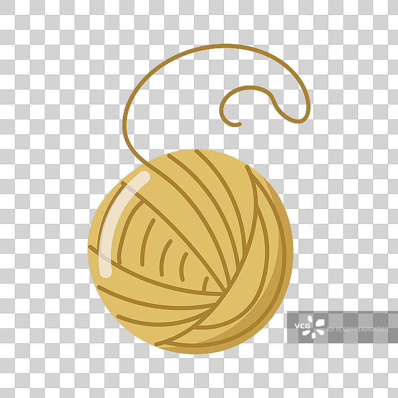 黄色毛线球图标图片素材