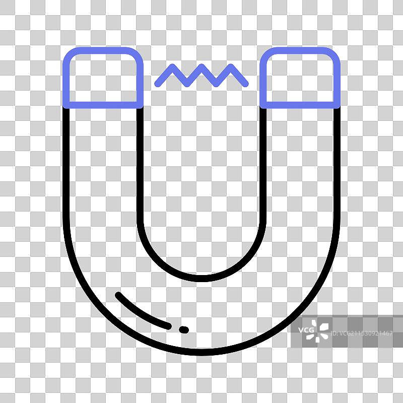 平面风格的可缩放物理磁铁图标图片素材