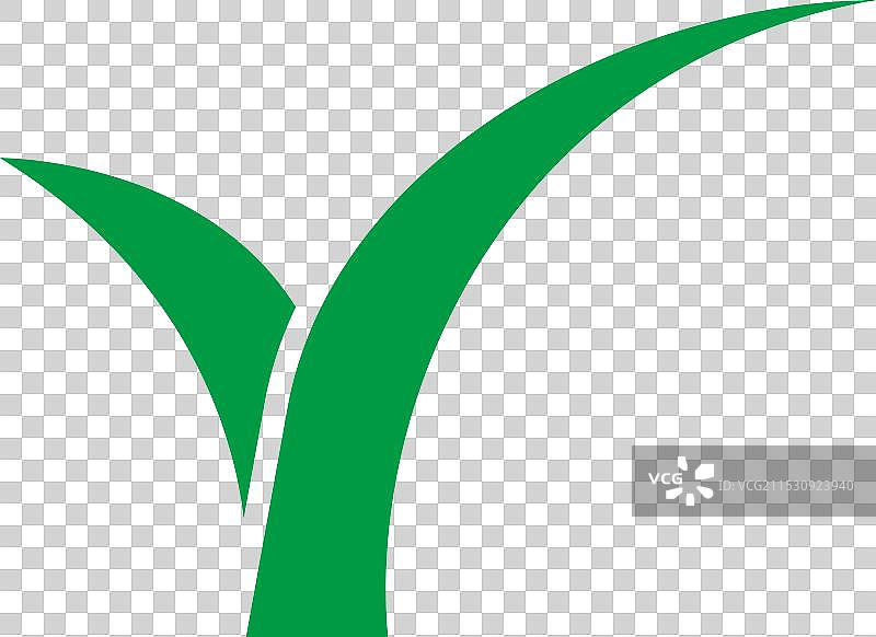 字母V草地几何符号简单标志图片素材