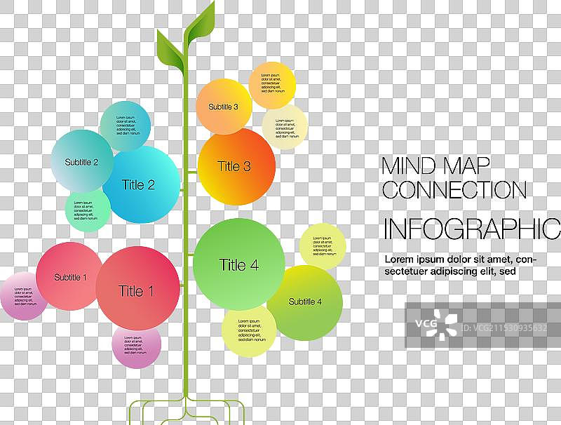 信息图表树状思维导图3图片素材