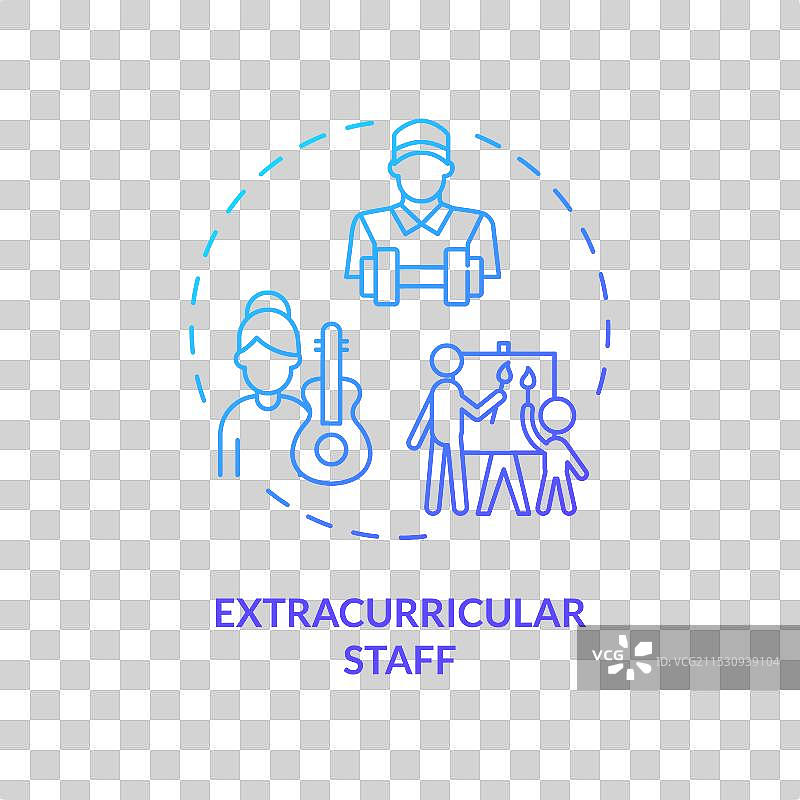 细线简单渐变课外活动工作人员图片素材