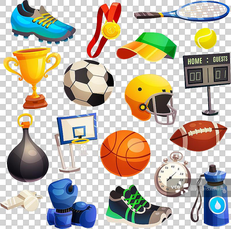 运动库存装饰图标集图片素材