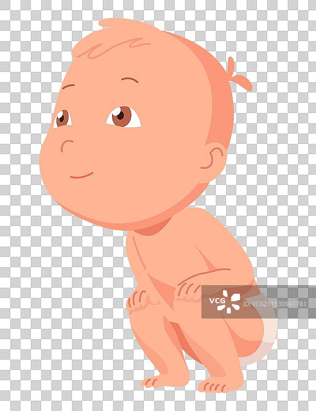 微笑温柔的新生儿幼儿图片素材