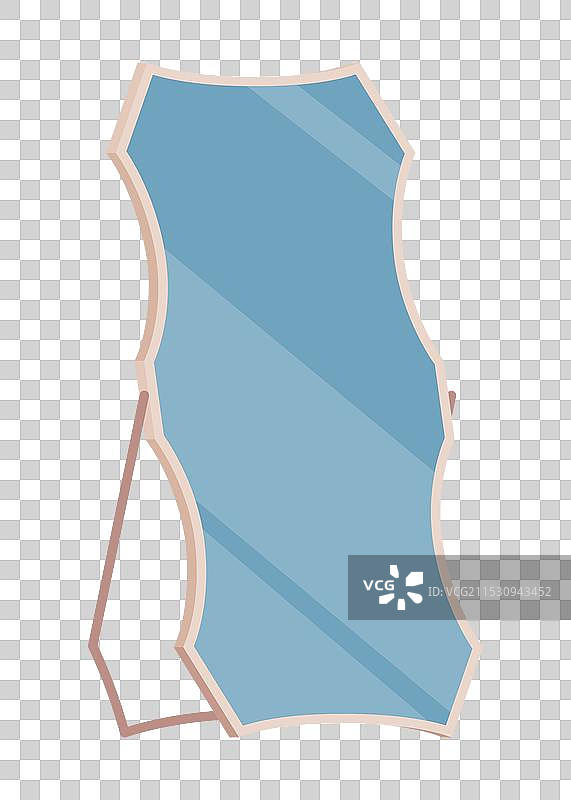 带金属框架的家用落地镜图标图片素材