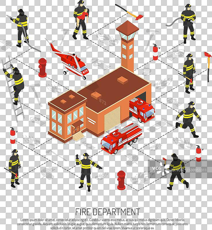 消防部门信息图表图片素材