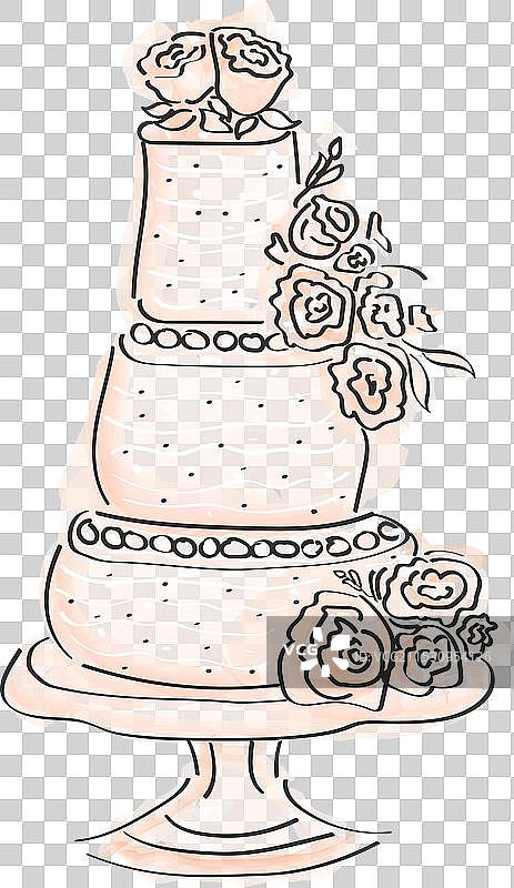 涂鸦风格的蛋糕图片素材