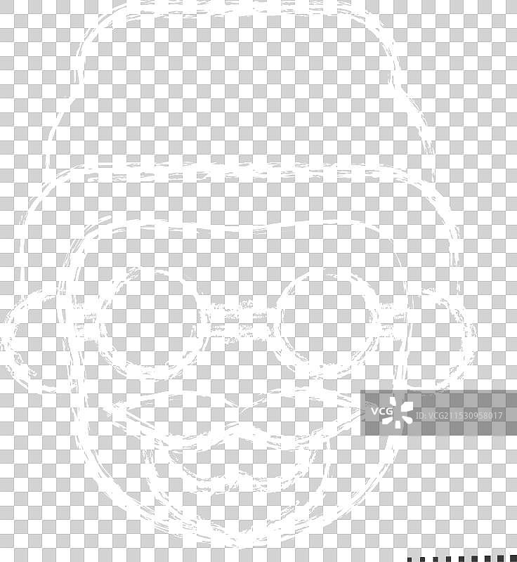 与嬉皮士符号相关的图标，粉笔风格图片素材