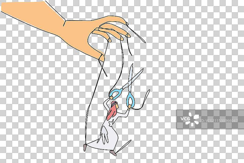 阿拉伯风格的单一连续线条画图片素材