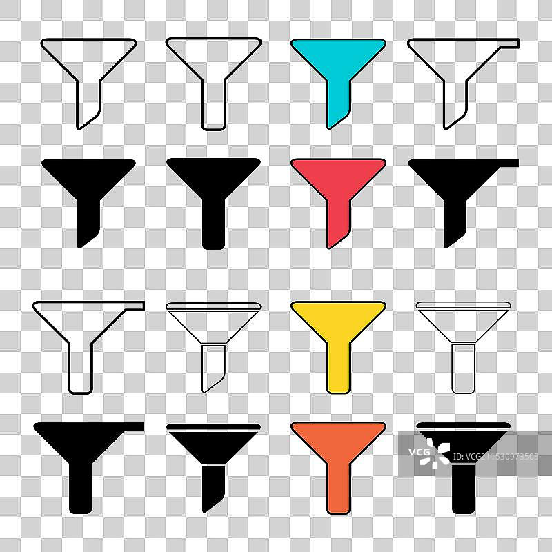 过滤按钮网页形状图标集图片素材