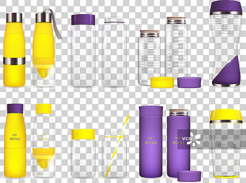 水冷却器瓶子套装图片素材