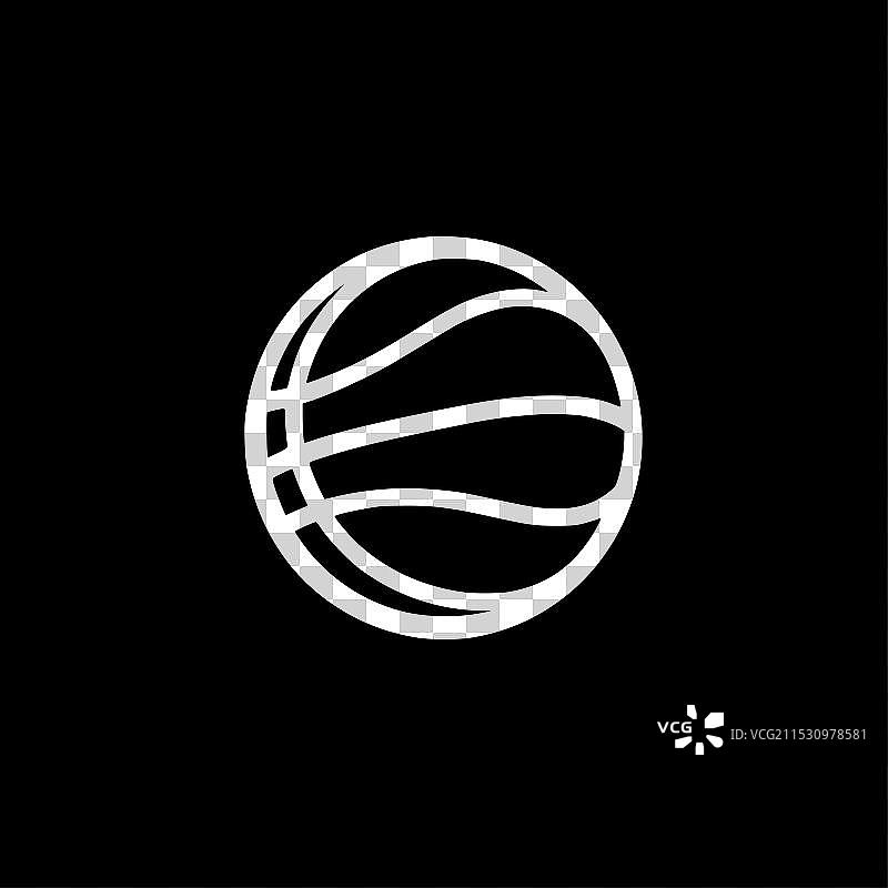 篮球 - 极简和简单的轮廓图片素材