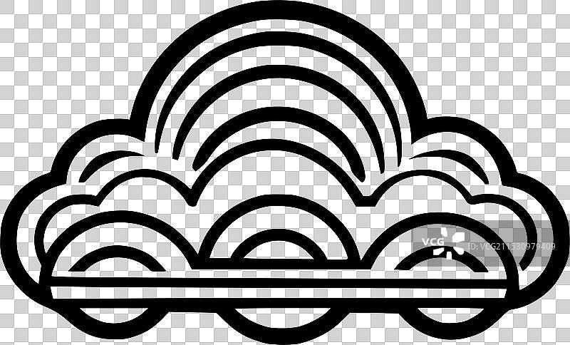 云 - 高质量标志 - 适合T恤使用图片素材