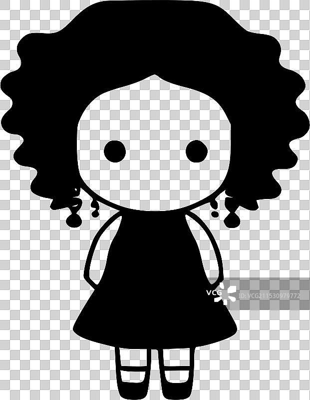 玩偶 - 极简风格的平面标志图片素材