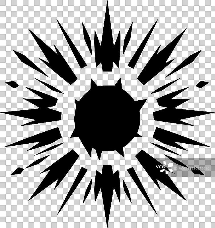 爆炸 - 极简和平面风格的标志图片素材