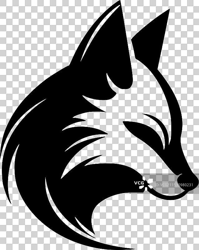 狐狸 - 极简和扁平化的标志图片素材