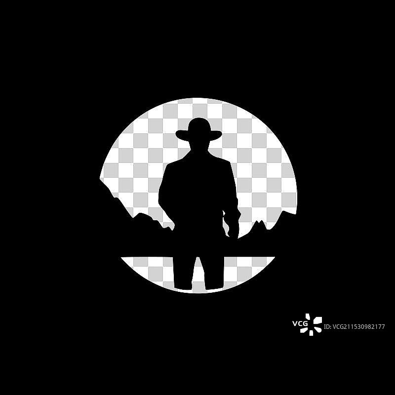 西方 - 黑白孤立图标图片素材