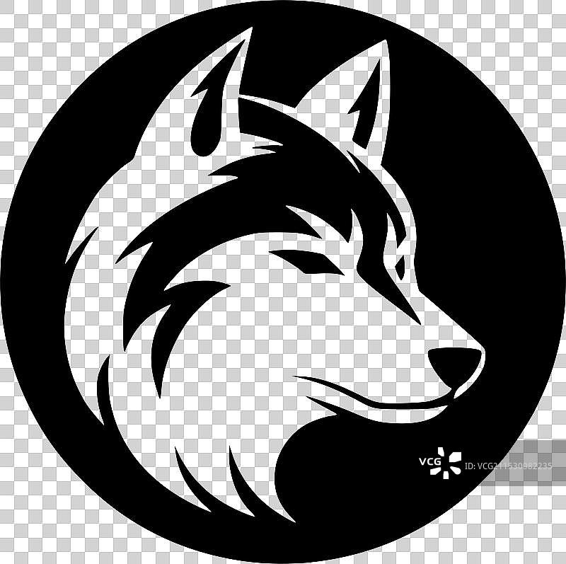 狼 - 极简和简单的轮廓图片素材