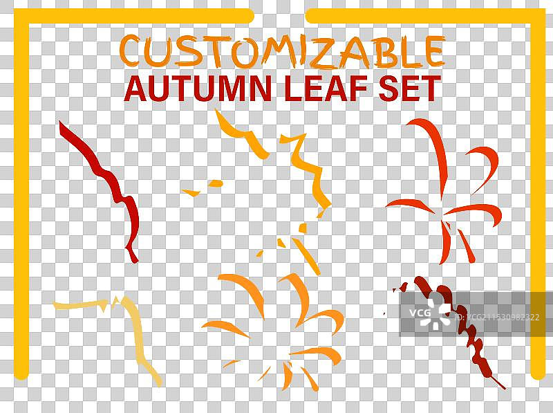 时尚的秋叶套装图片素材