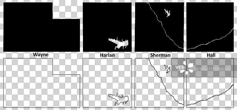 哈兰大厅，韦恩和舍曼县，内布拉斯加州，美国图片素材
