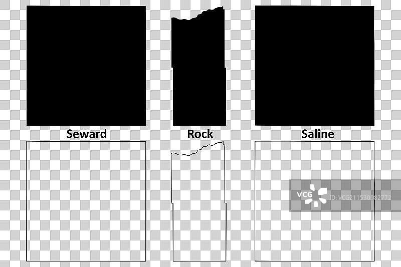 内布拉斯加州的萨林县和岩石县图片素材