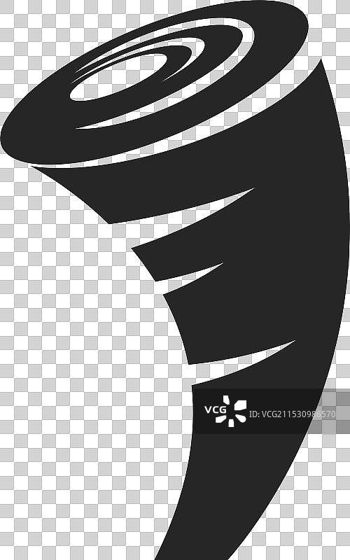 龙卷风黑色图标 风暴 风灾符号图片素材