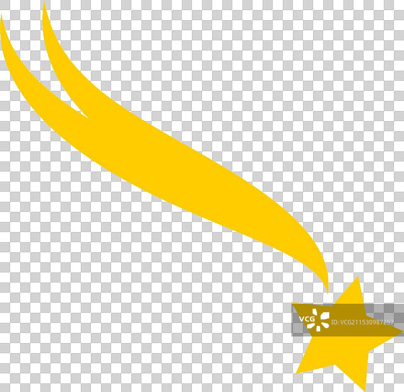 带有黄色尾巴的流星图片素材