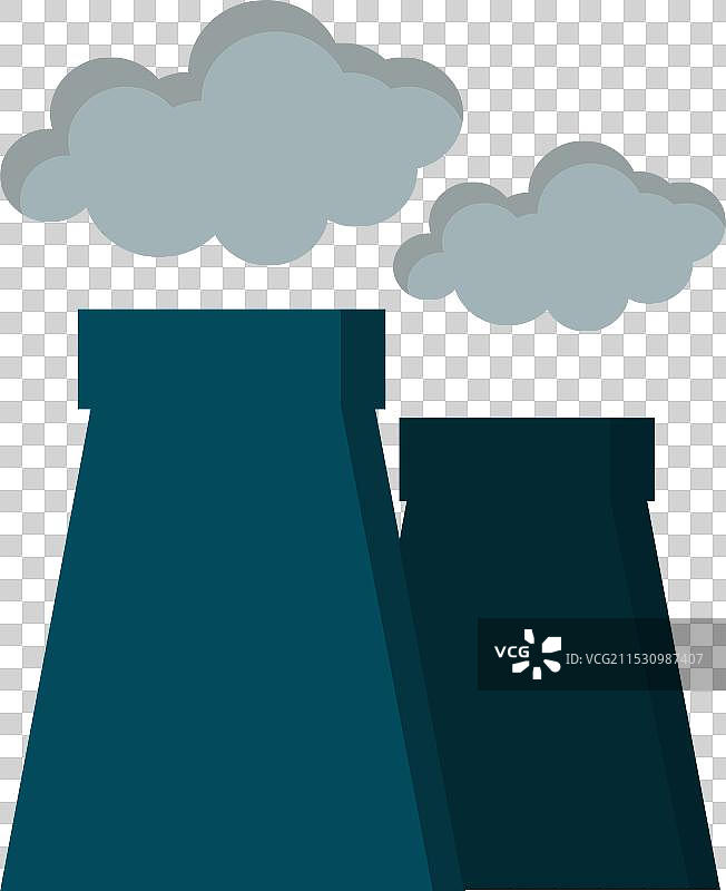 核电站 彩色图标 工业图片素材