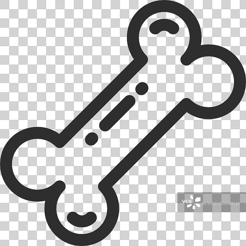 狗零食骨头线条图标图片素材